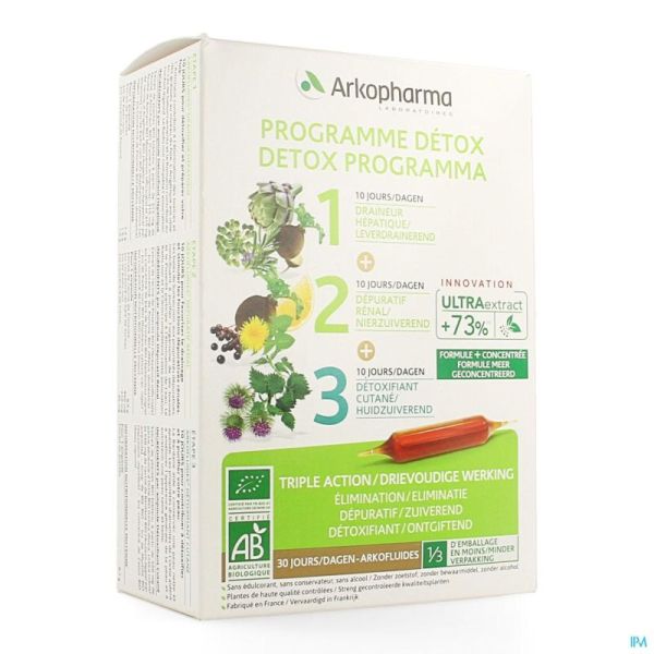 Arkofluide Detox Programma Bio 30 Amp 15 Ml Nf