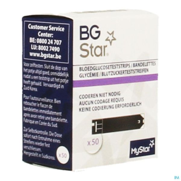 Bgstar Glucose Meter Bloed 50 Strips