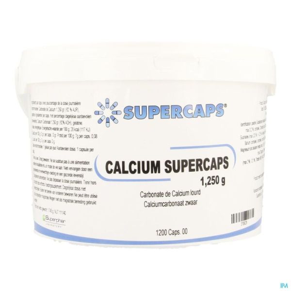 Ca-Carbonaat Supercaps 1200 Caps 1250 Mg