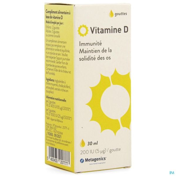 Vitamine D3 Liquid 30ml 25777