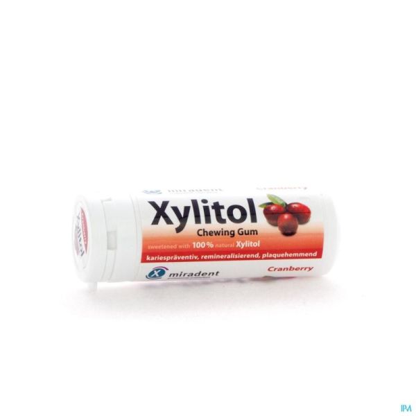 Miradent Chewing Gum Xylitol Canneberge Ss 30