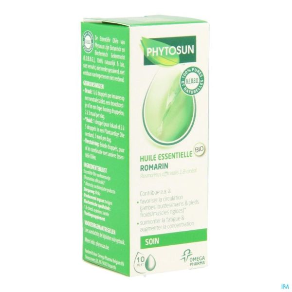 Phytosun Rozemarijn Bio Ess Olie 10 Ml