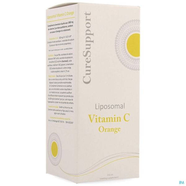 Curesupport Liposomal Vit C Orange 500 Mg 250 Ml