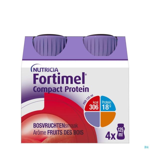 Fortimel Compact Protein Fruits Rouges 4x125ml