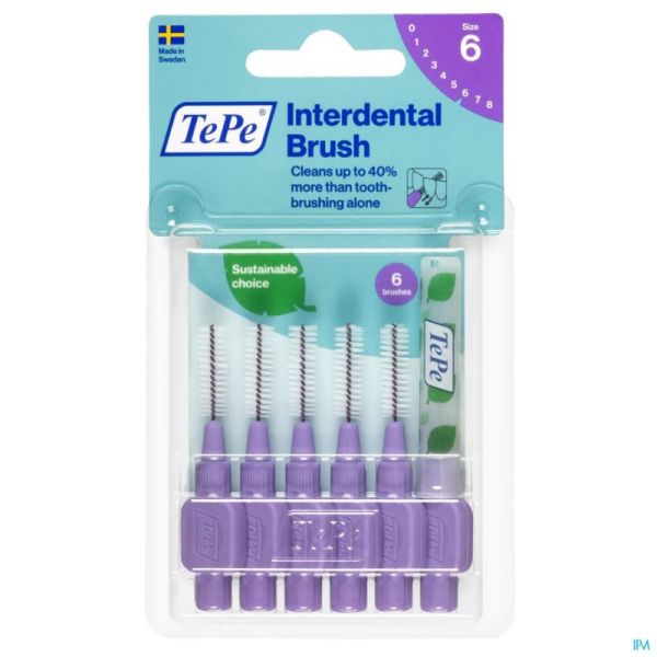 Tepe Interdental Brush 1,1Mm Purper 6 St