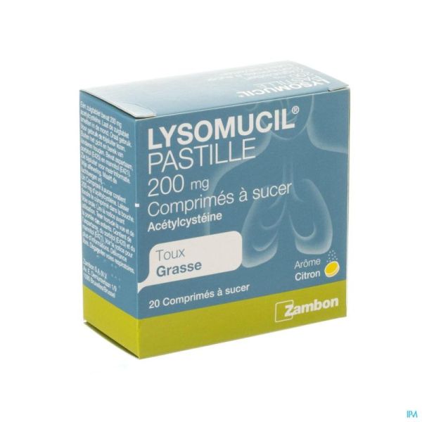 Lysomucil 200 Comp A Sucer - Zuigtabletten 20