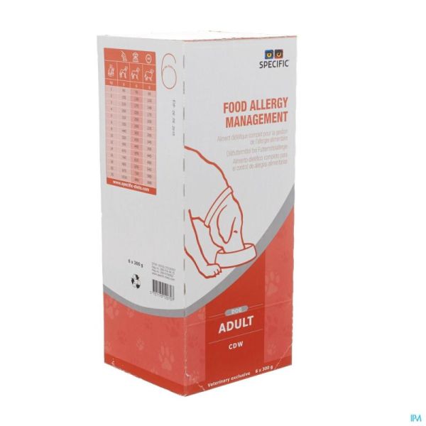 Specific Cdw Hond Food Allerg Manag 6X300G 212002