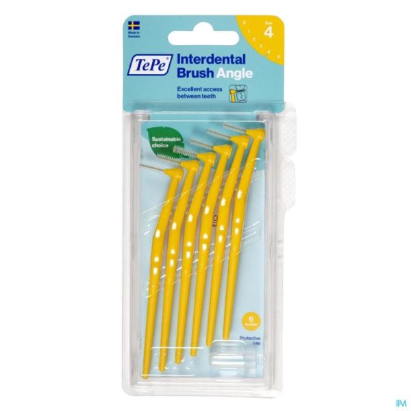 Tepe Angle Interdental Brush 0,7Mm Geel 6 St