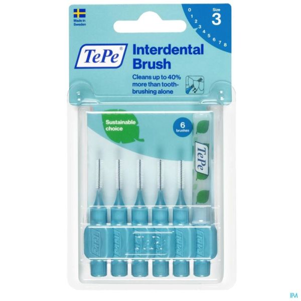 Tepe Interdental Brush 0,6Mm Blauw 6 St