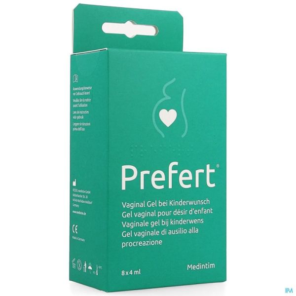 Prefert Vaginaal Glijmiddel Kinderwens App 8X4 Ml