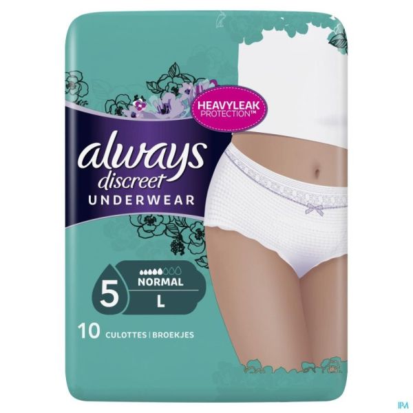 Always Discreet Incont Pants L Lage Taille 10 St
