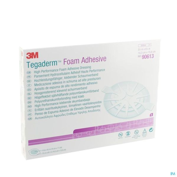 Tegaderm Foam Adh 14,3X15,6Cm 90613 5 St