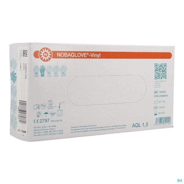 Noba Handschoen Vinyl S 5701014 100 St