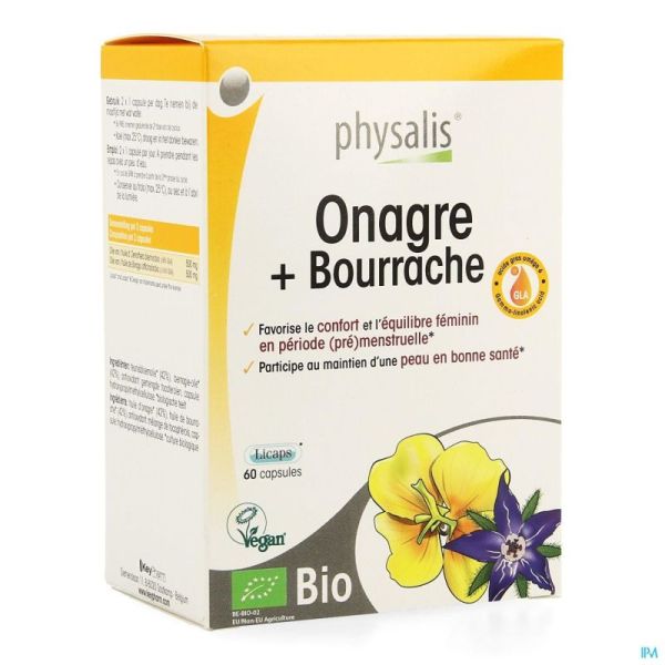 Physalis Teunisbloem+Bernagie Bio Keyph 60 Caps