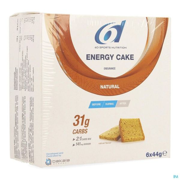 Energy Cake 6D Natural Sports Nutr 6 X 44 Gr