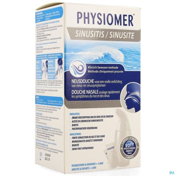 Physiomer Douche Nasal + Sel Mer Sach 6