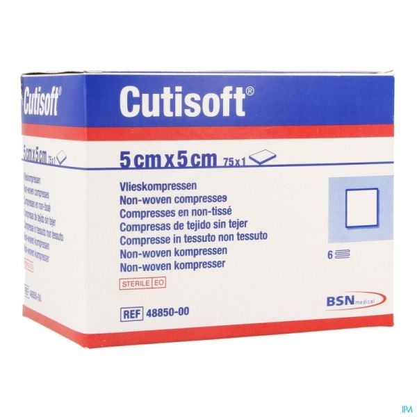 Cutisoft N-Woven Ster 5X5 Cm 4885000 75 St