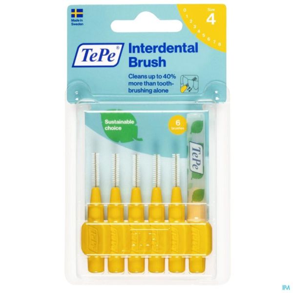 Tepe Interdental Brush 0,7Mm Geel 6 St