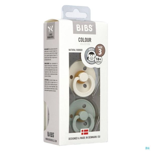 Bibs 3 Sage/ Ivory 2 St