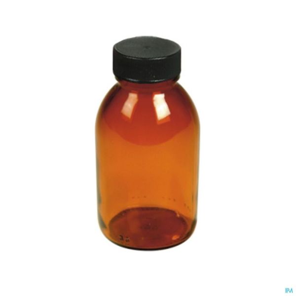 Fles Bruin Rond Obus 100 Ml + Cap Aca 30 St