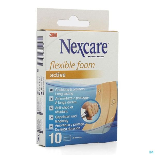 Nexcare 3M Pleist Flexible Foam Active Ha 10Cmx6Cm