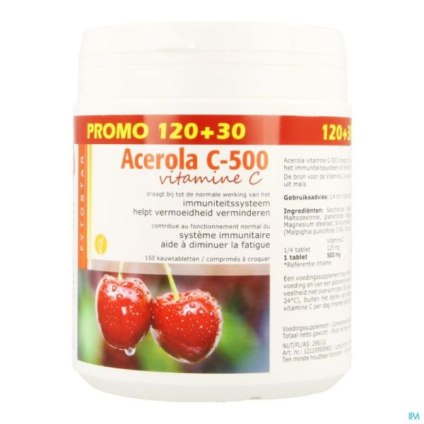 Acerola 500 Tabl 120+30 Gratuit