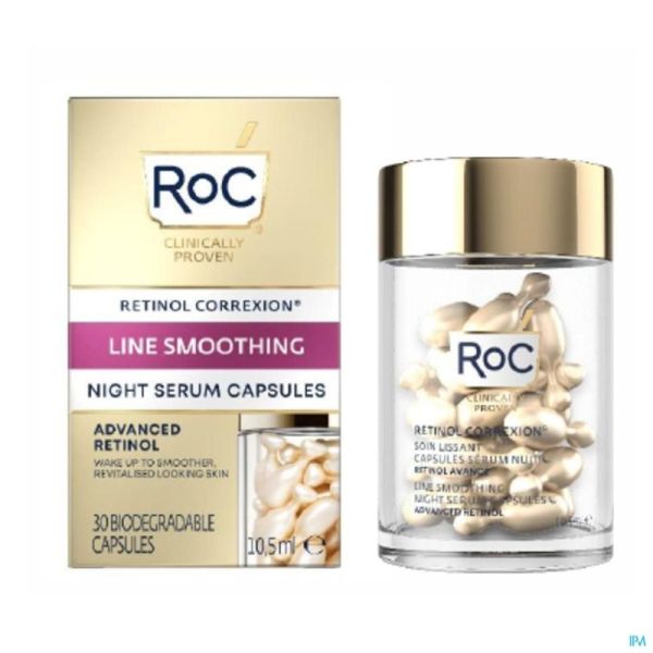 Roc Retinol Correx Smooth Night Serum Caps 10 St