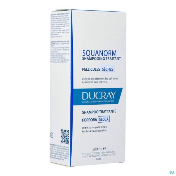 Ducray Squanorm Sh Pellicules Seches 200ml Nf