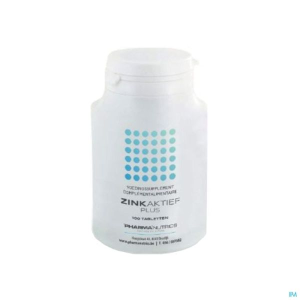 Zink Actief Pharmanutrics 100 Tabl