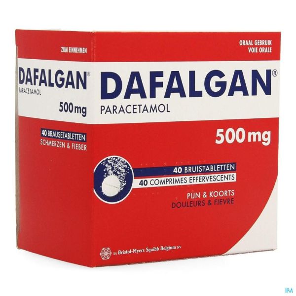 Dafalgan 500mg Comp Efferv. 40