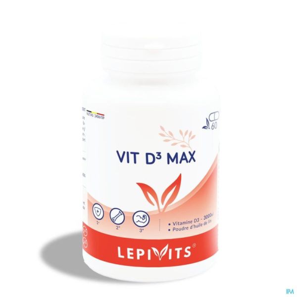 Lepivits Vit D3 Max 3000Ui 60 Caps