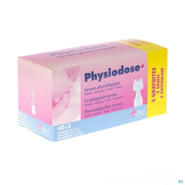 Physiodose Serum Physio Ud Ster 40x5ml+5 Gratuit