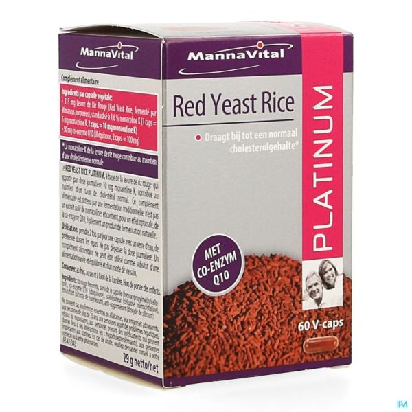 Mannavital Red Yeast Rice Platinum 60 Caps
