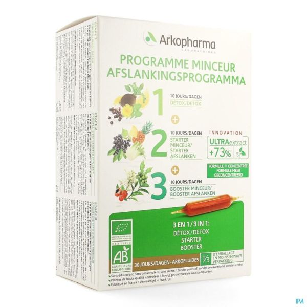 Arkofluide Afslank Programma 30 Amp 15 Ml Nf