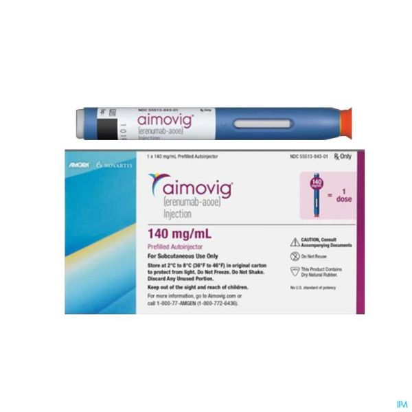 Aimovig 140 Mg Opl Inj Voorgevulde Pen 1 St
