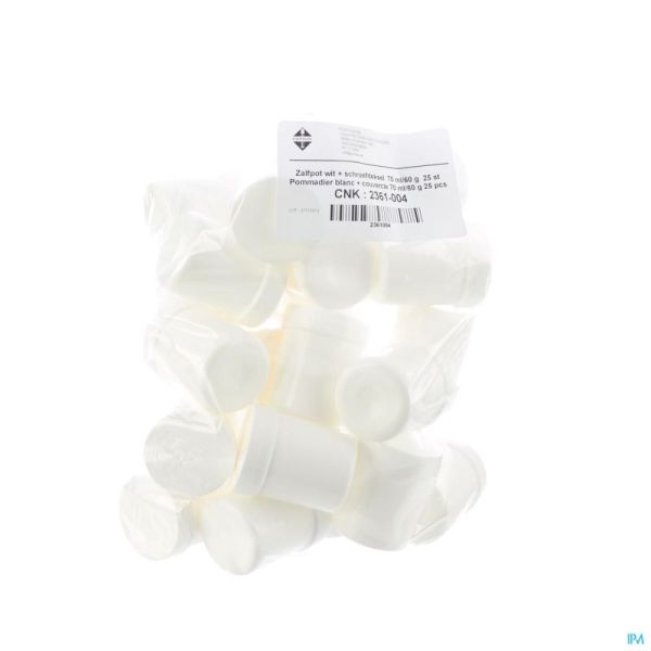 Zalfpot Wit Schroefd 70 Ml Pontos 25 St