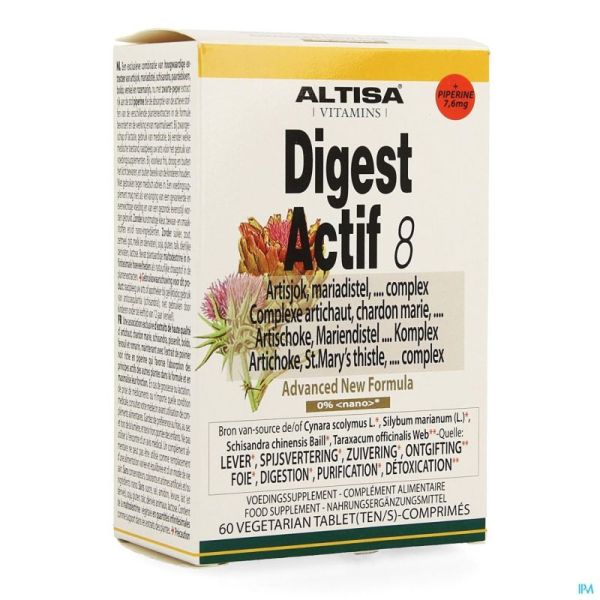 Altisa Digest Actif 8 Artisjok 60 Vtabs