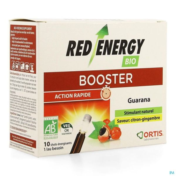 Ortis Red Energy Citron Gingembre Bio S/alc10x15ml