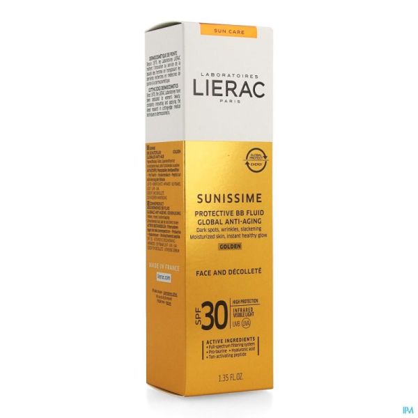 Lierac Sunissime Bb Fluid Dore Visage Ip30 Tb 40ml