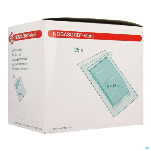 Noba Absorb Pad Ster 10X15Cm 9350963 25 St