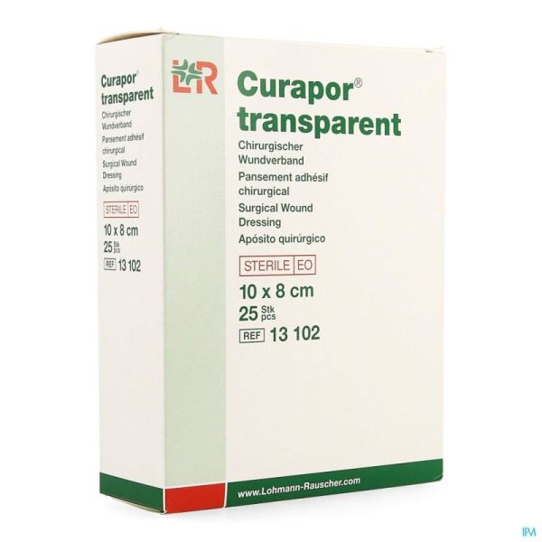 Curapor Transp Ster 8X10 13102 25 St