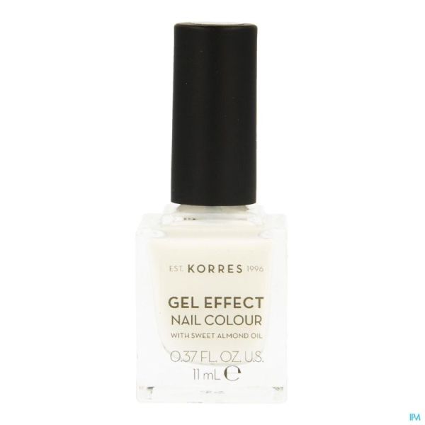 Korres Km Gel Effect Nail 02 Porcelain White 11 Ml