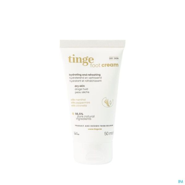 Tinge Voetcreme Droge Huid Tube 50 Ml