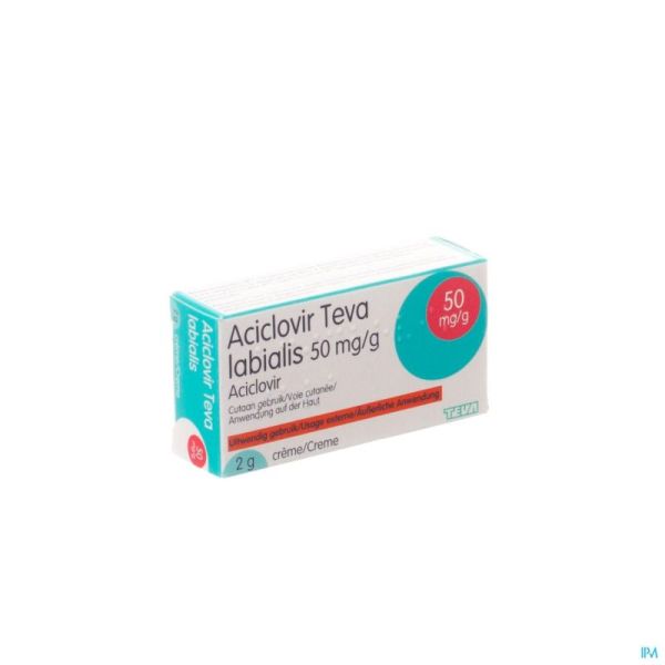 Aciclovir Teva Labialis Creme Tube 2g