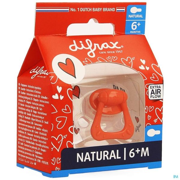 Difrax Fopsp Natural I Love 6M+ 1 St