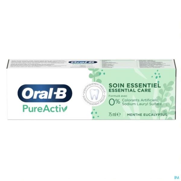 Oral B Tandp Pure Active 0% Essential Care 75 Ml