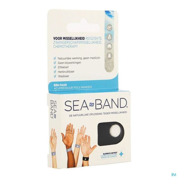 Seaband Polsbandjes Volw Zwart 2 St