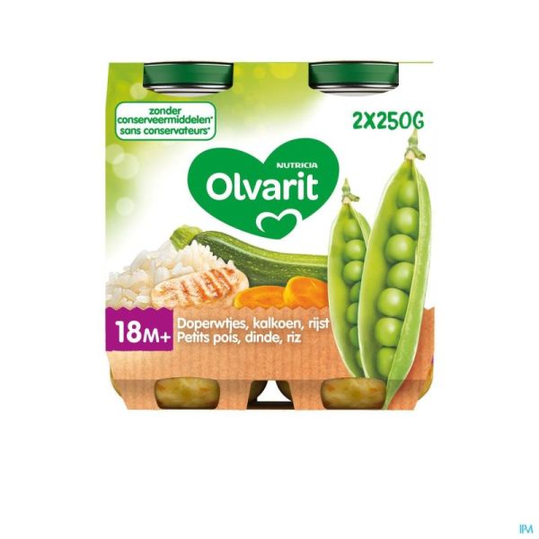 Olvarit Doperwtjes Kalk Rijst 18M01 2X250 G Nm