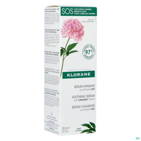 Klorane Sos Serum Pioenroos Bio 100 Ml